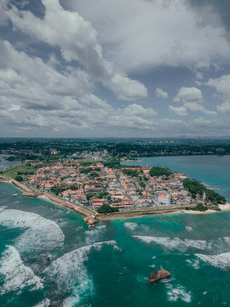 aerial view of galle fort