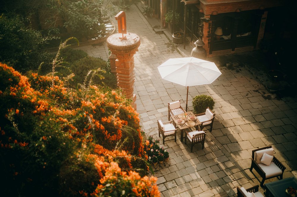 The Dwarika's Hotel, Kathmandu cortyard
