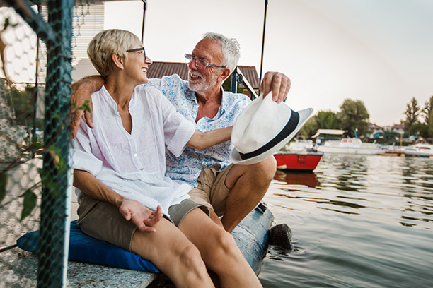 Older Couple on Pier