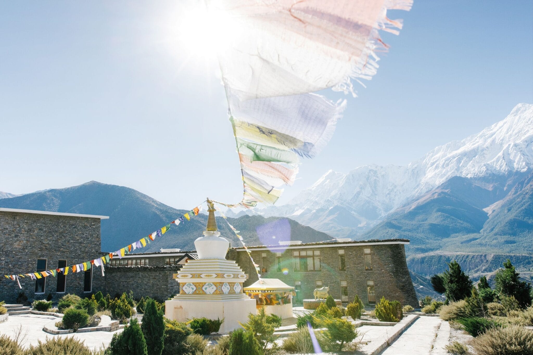 Luxury Shinta Mani Mustang lodge in Nepal with mountain views in the Himalayas