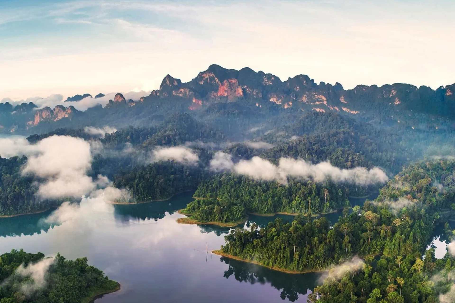 khao sok national park from above